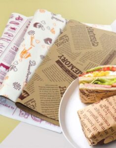 Custom printed greaseproof sheets