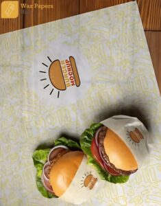 custom burger wrapping paper