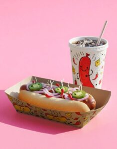 Custom Hot Dog Serving Trays