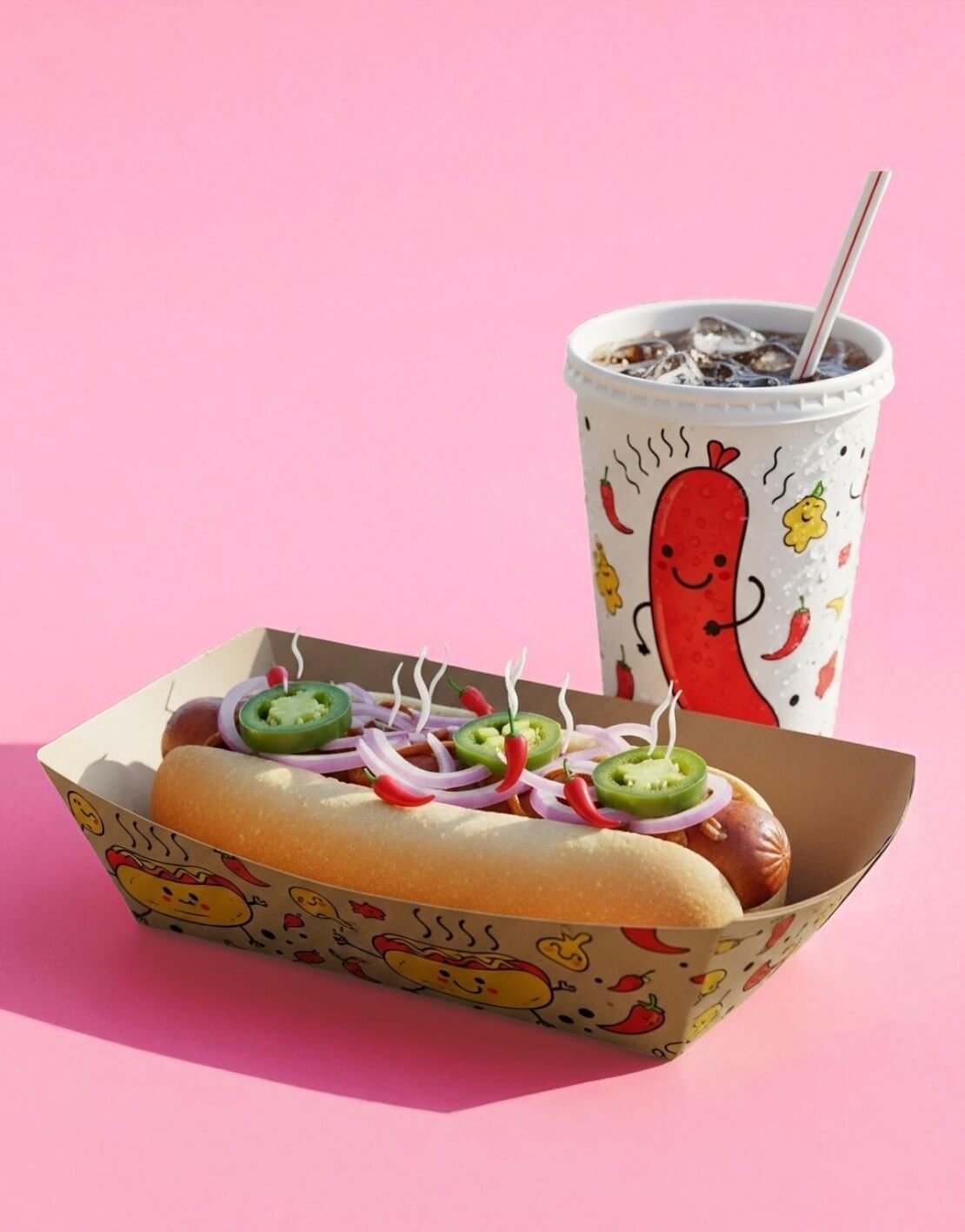 Custom Hot Dog Serving Trays