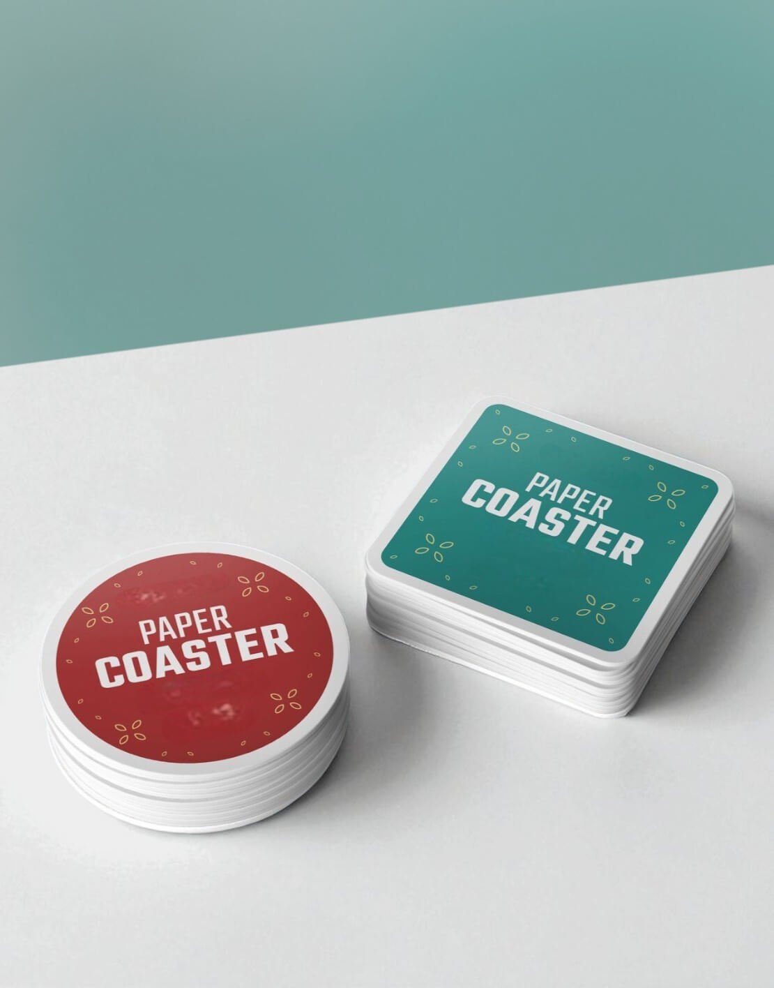printed paper coasters